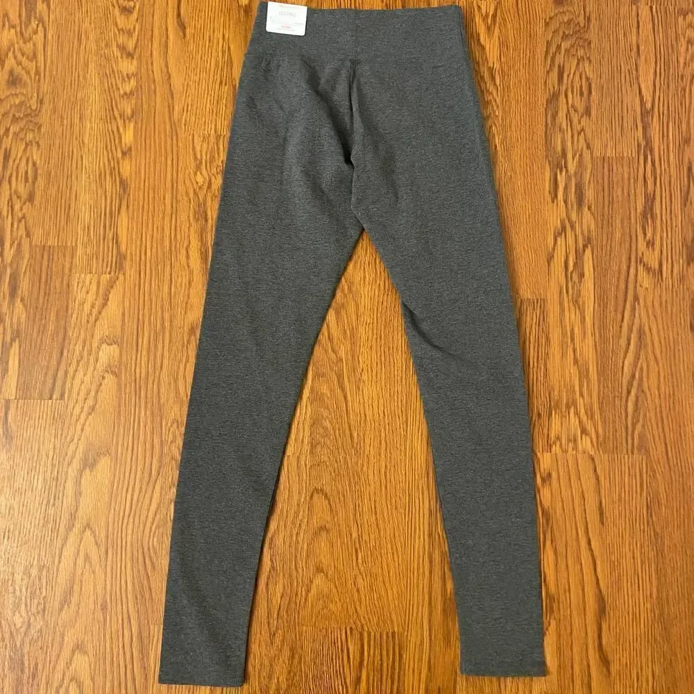 NEW Aerie Feel Comfy Everyday Stretch Cotton Leggings Gray Small